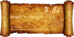 Ungár Csilla névjegykártya