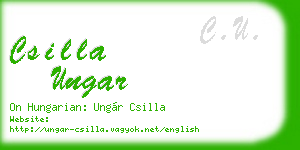 csilla ungar business card