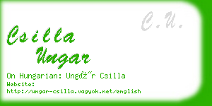 csilla ungar business card